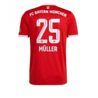 Fotbalové Dres Bayern Munich Thomas Muller #25 Domácí 2022-23 Krátký Rukáv